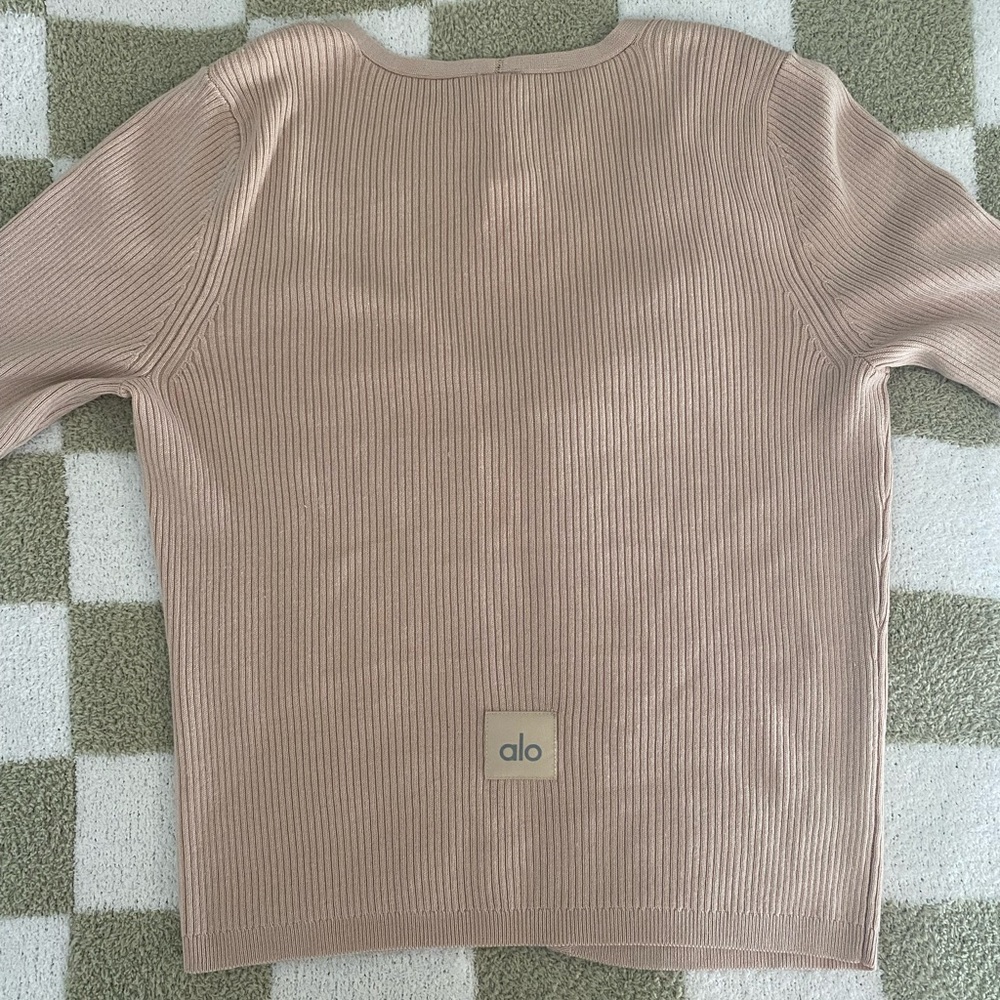 Alo Yoga Knit Salana Women Cardigan Top - Picture 8 of 10